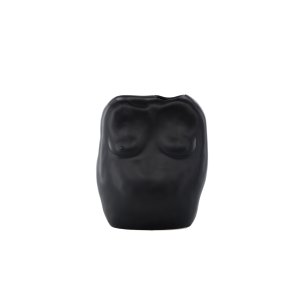 VENTURE DESIGN Romie vase - sort stentj (24x14x28H)