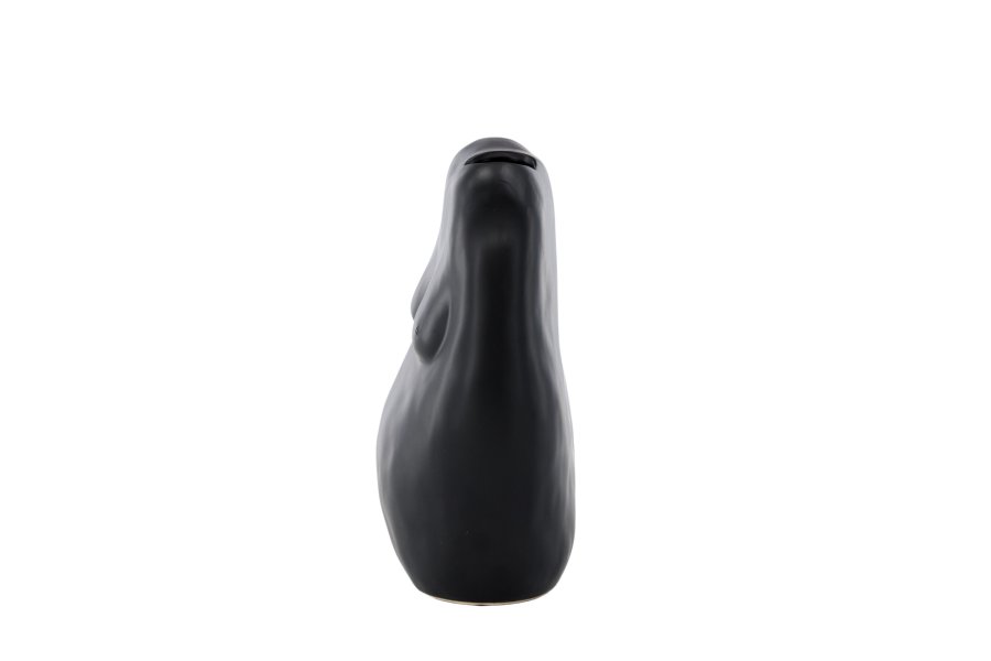 VENTURE DESIGN Romie vase - svart steinty (24x14x28H)