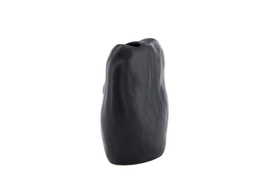 VENTURE DESIGN Romie vase - svart steinty (24x14x28H)