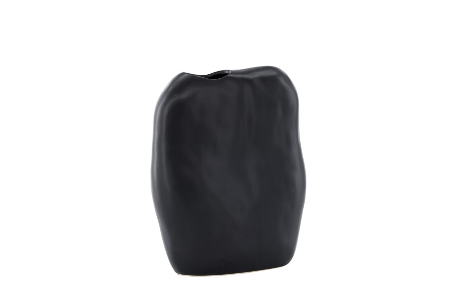 VENTURE DESIGN Romie vase - svart steinty (24x14x28H)
