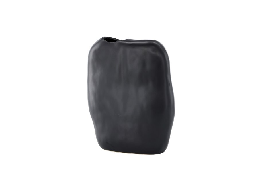 VENTURE DESIGN Romie vase - svart steinty (24x14x28H)