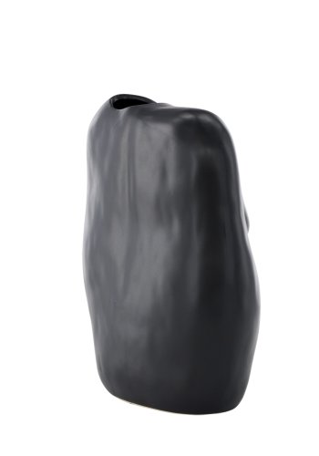 VENTURE DESIGN Romie vase - svart steinty (24x14x28H)