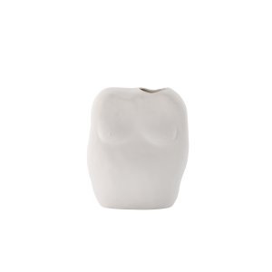 VENTURE DESIGN Romie vase - offwhite stentj (24x14x28H)