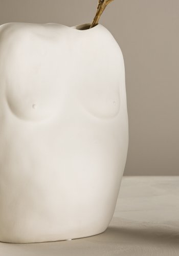 VENTURE DESIGN Romie vase - off-white steinty (24x14x28H)