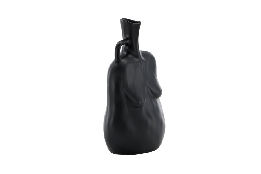 VENTURE DESIGN Conta vase - matt svart steinty (17x10x25H)