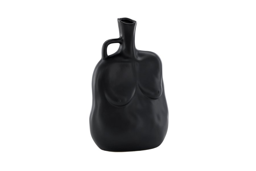 VENTURE DESIGN Conta vase - matt svart steinty (17x10x25H)
