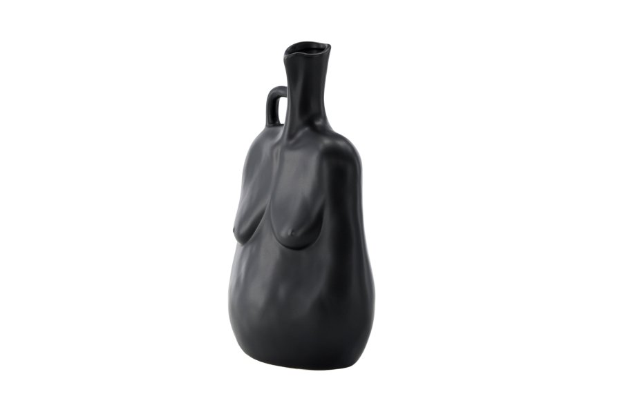 VENTURE DESIGN Conta vase - matt svart steinty (17x10x25H)