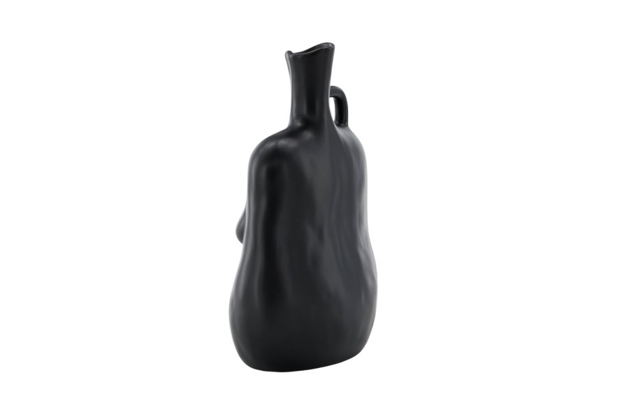 VENTURE DESIGN Conta vase - matt svart steinty (17x10x25H)