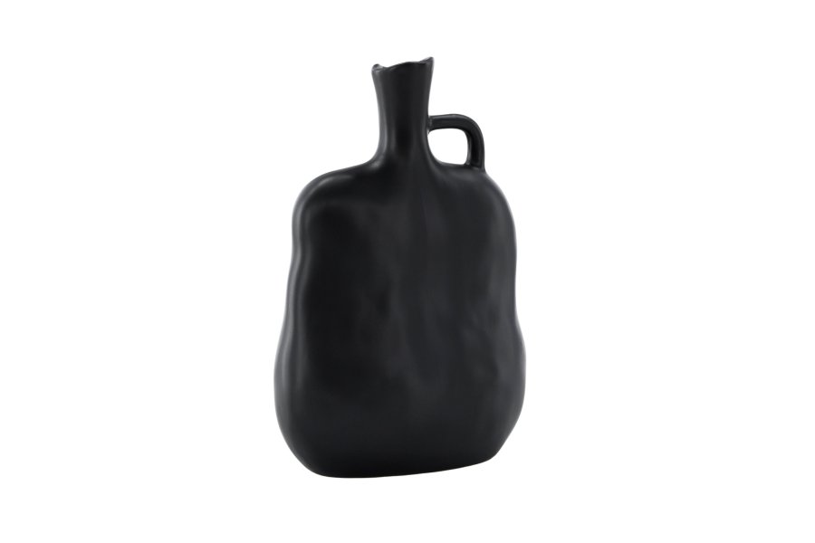 VENTURE DESIGN Conta vase - matt svart steinty (17x10x25H)