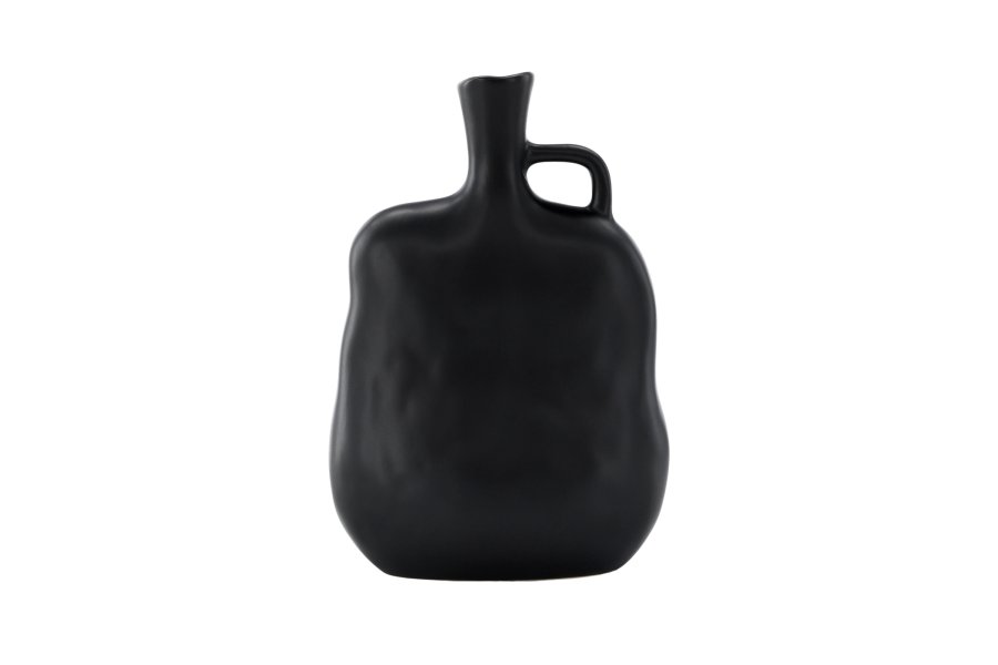 VENTURE DESIGN Conta vase - matt svart steinty (17x10x25H)