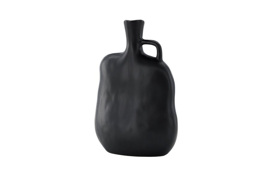 VENTURE DESIGN Conta vase - matt svart steinty (17x10x25H)