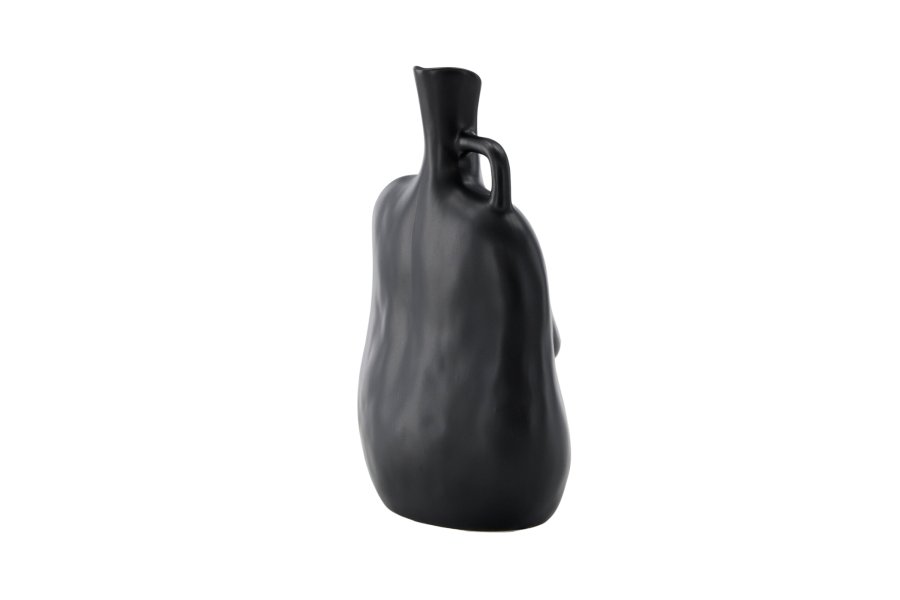 VENTURE DESIGN Conta vase - matt svart steinty (17x10x25H)