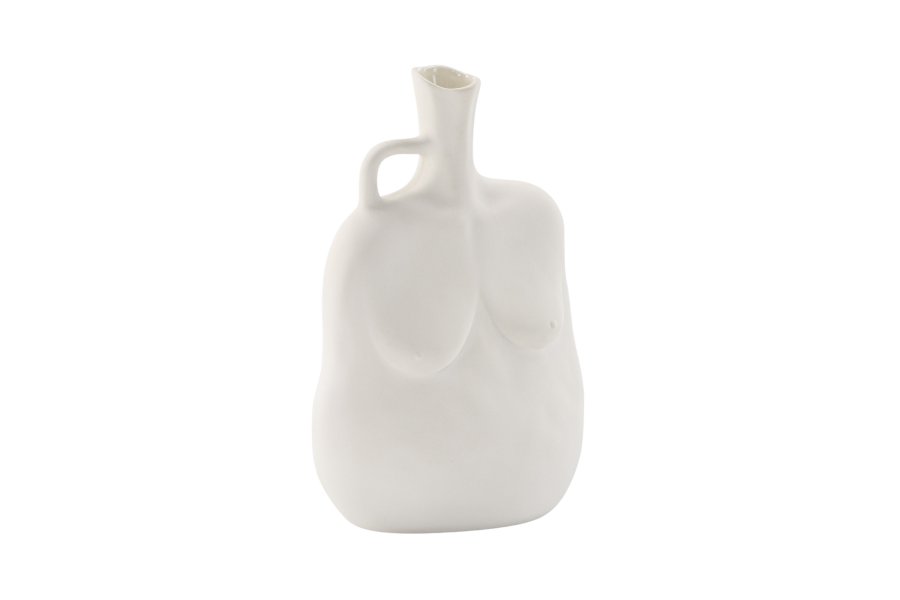 VENTURE DESIGN Conta vase - off-white steinty (17x10x25H)