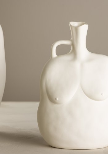 VENTURE DESIGN Conta vase - off-white steinty (17x10x25H)