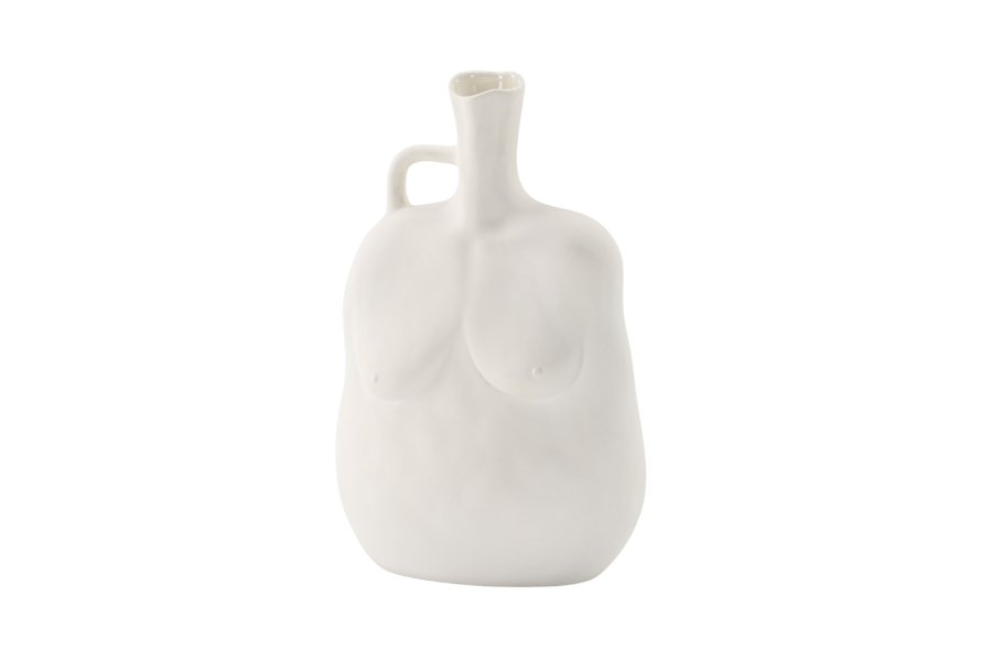 VENTURE DESIGN Conta vase - off-white steinty (17x10x25H)