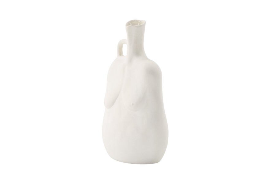 VENTURE DESIGN Conta vase - off-white steinty (17x10x25H)