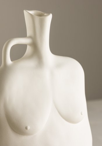 VENTURE DESIGN Conta vase - off-white steinty (17x10x25H)