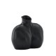 VENTURE DESIGN Harvey Vase – mattschwarzes Steingut (17 x 10 x 15 H)
