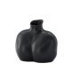 VENTURE DESIGN Harvey Vase – mattschwarzes Steingut (17 x 10 x 15 H)