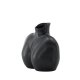 VENTURE DESIGN Harvey Vase – mattschwarzes Steingut (17 x 10 x 15 H)