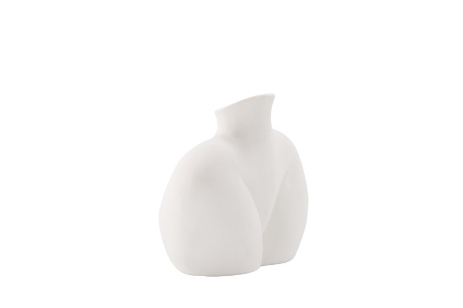 VENTURE DESIGN Harvey Vase – cremefarbenes Steingut (17 x 10 x 15 H)