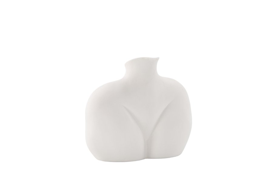 VENTURE DESIGN Harvey Vase – cremefarbenes Steingut (17 x 10 x 15 H)