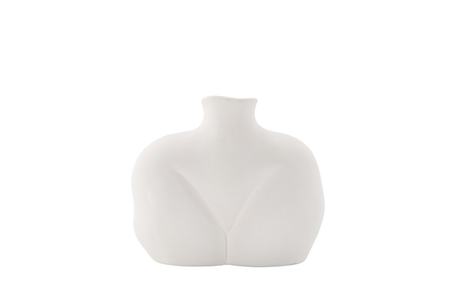 VENTURE DESIGN Harvey Vase – cremefarbenes Steingut (17 x 10 x 15 H)