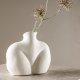 VENTURE DESIGN Harvey Vase – cremefarbenes Steingut (17 x 10 x 15 H)