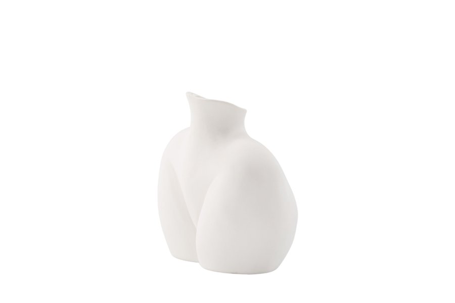 VENTURE DESIGN Harvey Vase – cremefarbenes Steingut (17 x 10 x 15 H)