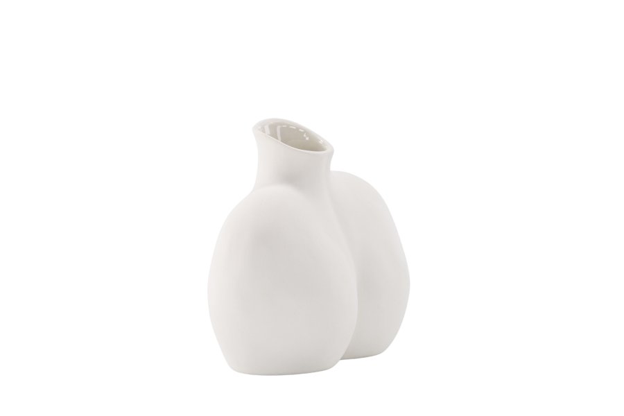 VENTURE DESIGN Harvey Vase – cremefarbenes Steingut (17 x 10 x 15 H)