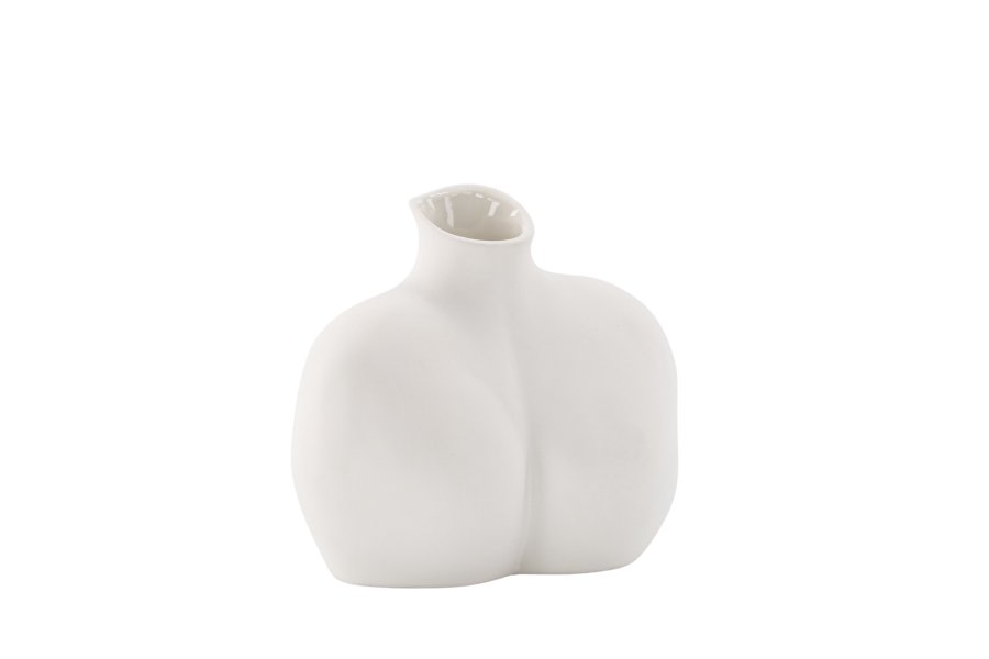 VENTURE DESIGN Harvey Vase – cremefarbenes Steingut (17 x 10 x 15 H)