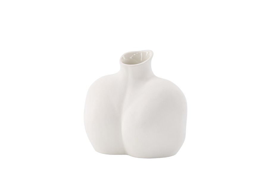 VENTURE DESIGN Harvey Vase – cremefarbenes Steingut (17 x 10 x 15 H)
