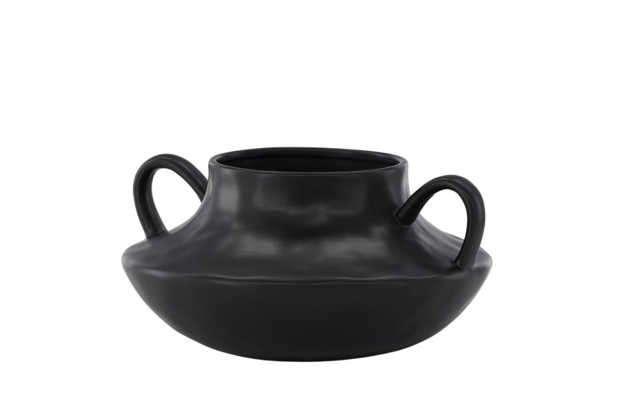 VENTURE DESIGN Holda potte - mat sort stentj (31x29x15H)