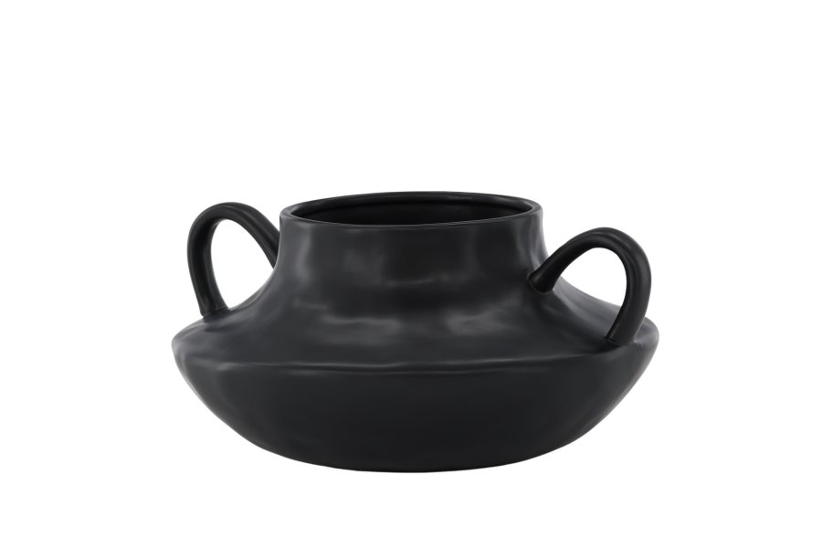 VENTURE DESIGN Holda potte - mat sort stentj (31x29x15H)