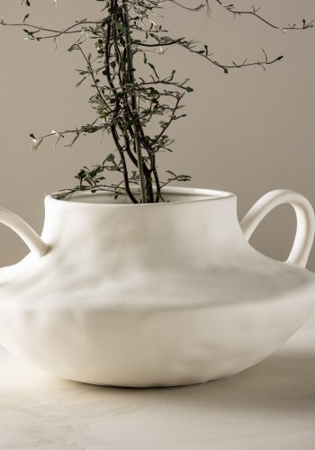 VENTURE DESIGN Holda potte - offwhite stentj (31x29x15H)