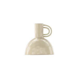 VENTURE DESIGN Vivi vase, m. hank - beige/sorte prikker stentj (24x24x25H)