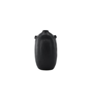 VENTURE DESIGN Madi vase, rund sort stentj (17x17x28H)