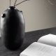 VENTURE DESIGN Madi vase, rund svart steinty (17x17x28H)