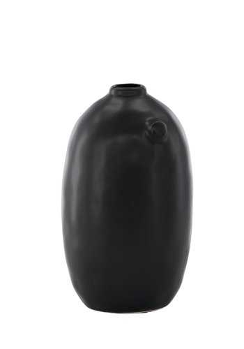 VENTURE DESIGN Madi vase, rund svart steinty (17x17x28H)