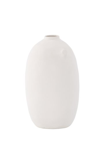 VENTURE DESIGN Madi vase, rund - off-white steinty (17x17x28H)