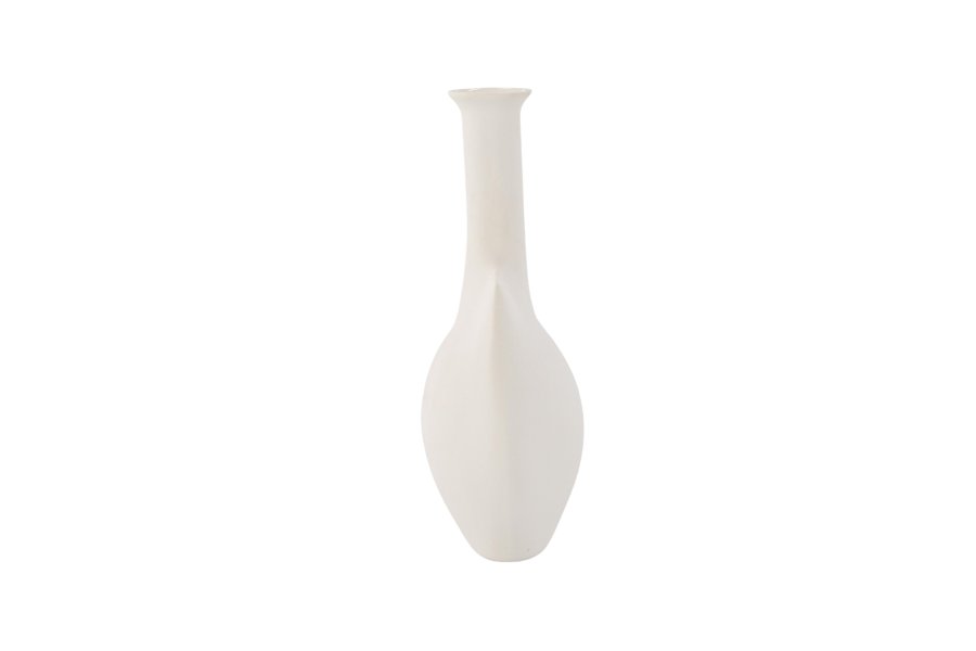 VENTURE DESIGN Madison vase - off white steinty (14x8x22H)