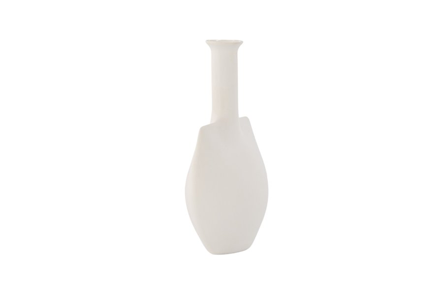 VENTURE DESIGN Madison vase - off white steinty (14x8x22H)