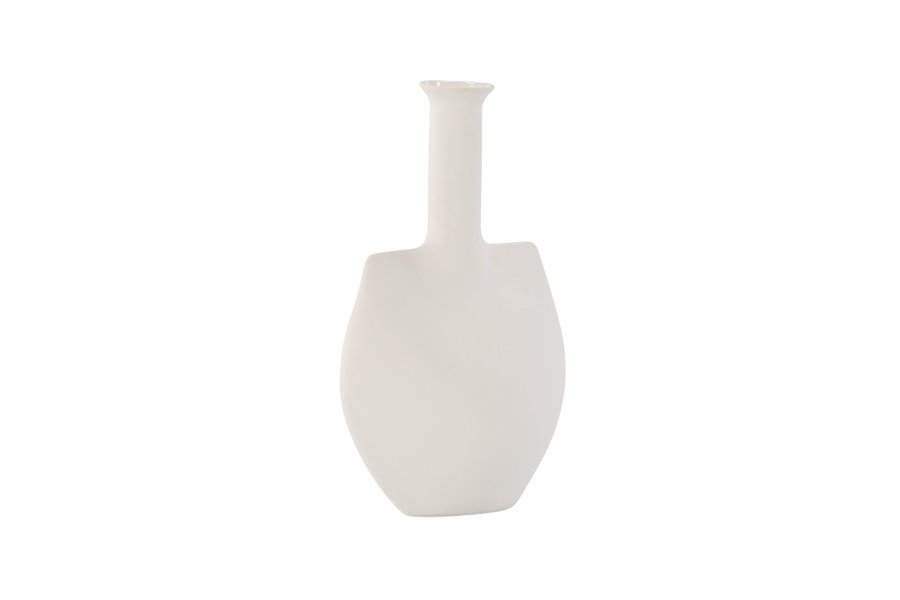 VENTURE DESIGN Madison vase - off white steinty (14x8x22H)