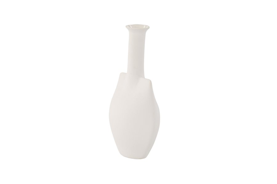 VENTURE DESIGN Madison vase - off white steinty (14x8x22H)