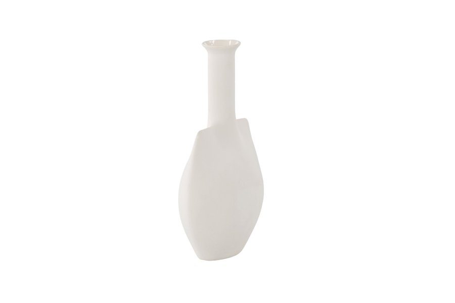 VENTURE DESIGN Madison vase - off white steinty (14x8x22H)