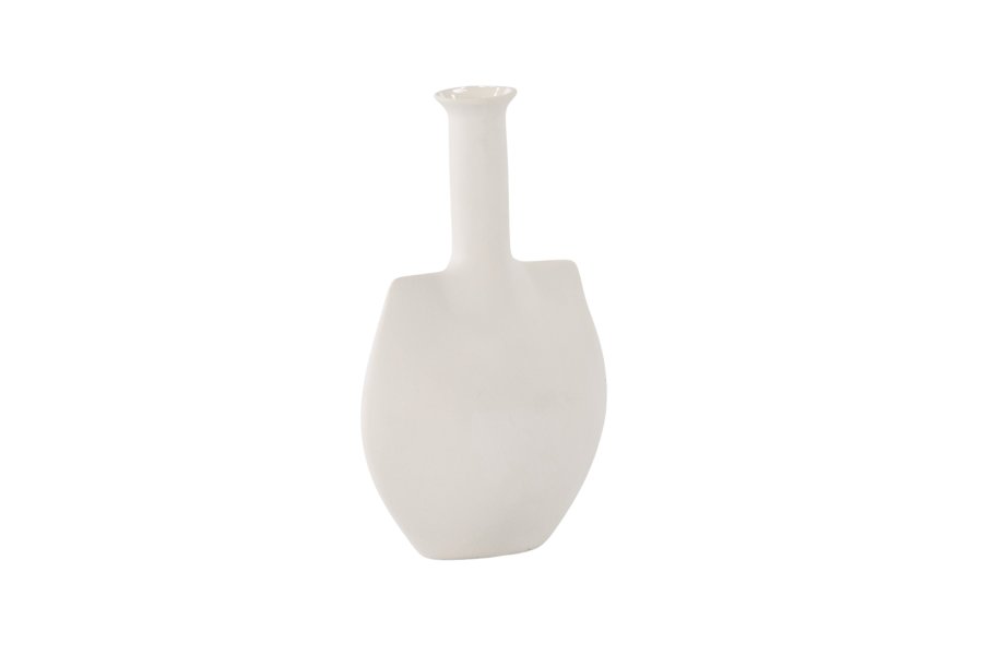 VENTURE DESIGN Madison vase - off white steinty (14x8x22H)
