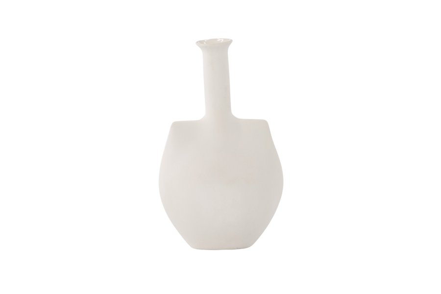 VENTURE DESIGN Madison vase - off white steinty (14x8x22H)
