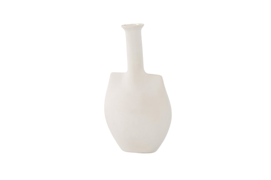 VENTURE DESIGN Madison vase - off white steinty (14x8x22H)