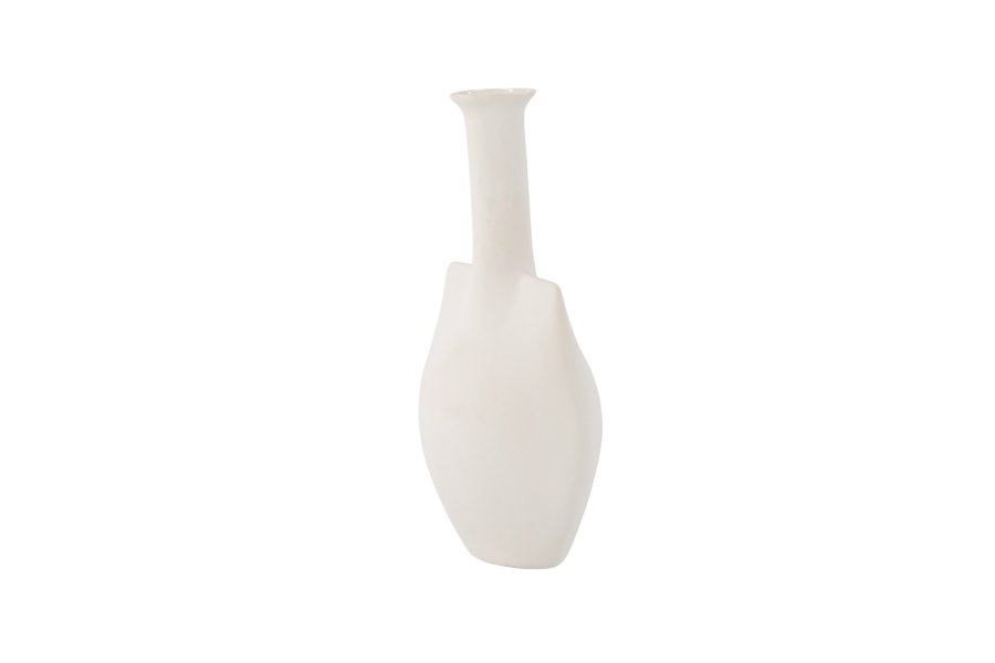 VENTURE DESIGN Madison vase - off white steinty (14x8x22H)