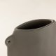 VENTURE DESIGN Vase, m. 2 hndtak - mrkegr steinty (14x5x21H)